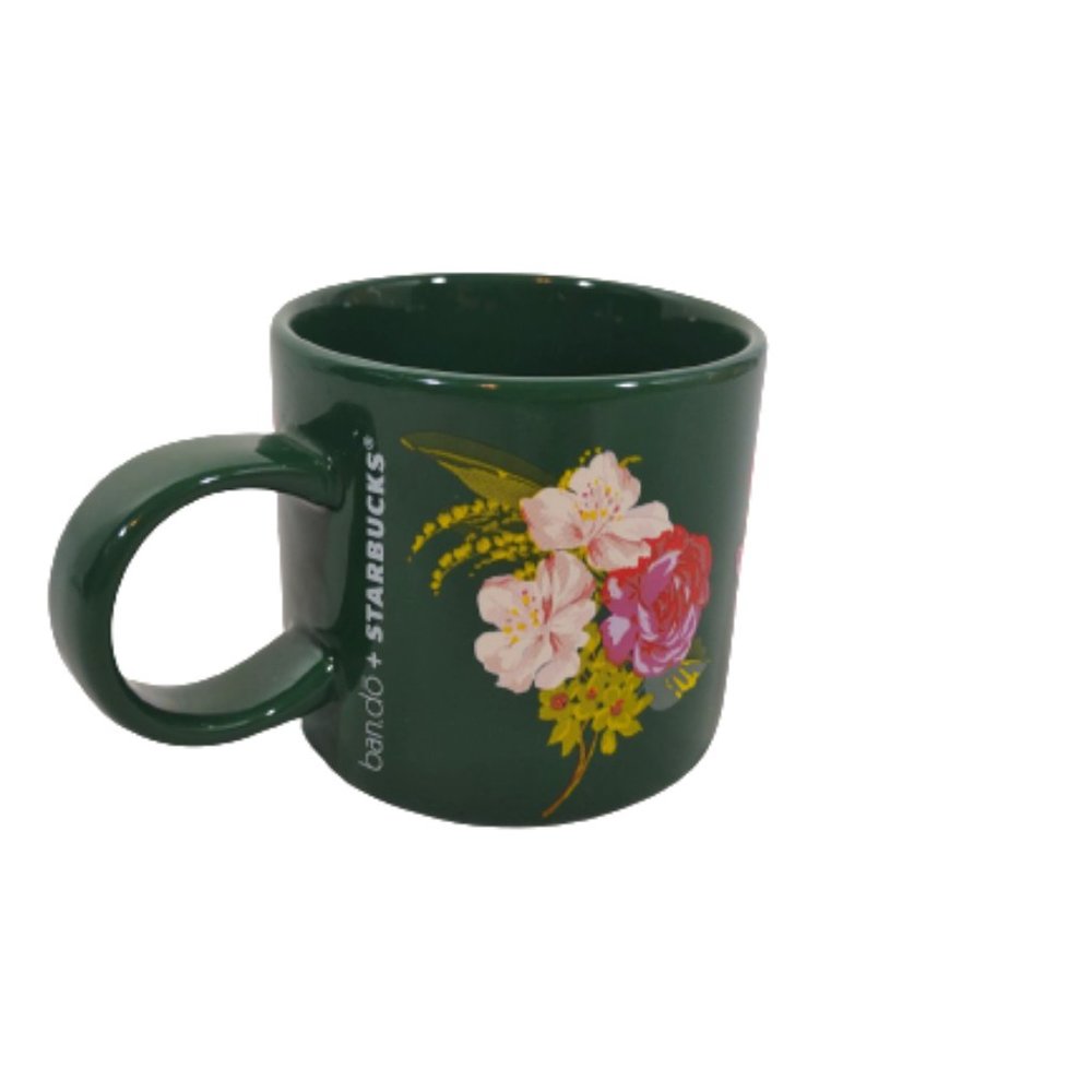 Starbucks ban.do Green Floral Coffee Mug 12 oz 2018